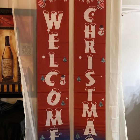 Santa, Reindeer and Snowman Christmas Door Banner New Year Outdoor Indoo… - Picture 4 of 12